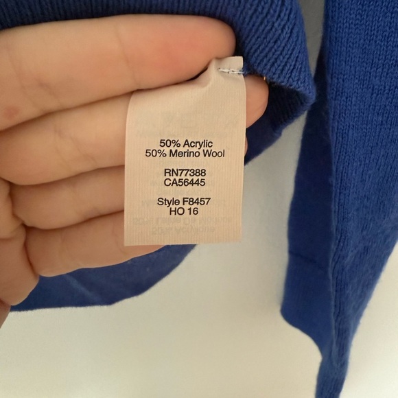 J Crew Blue Button-Up Cardigan - Picture 3 of 5